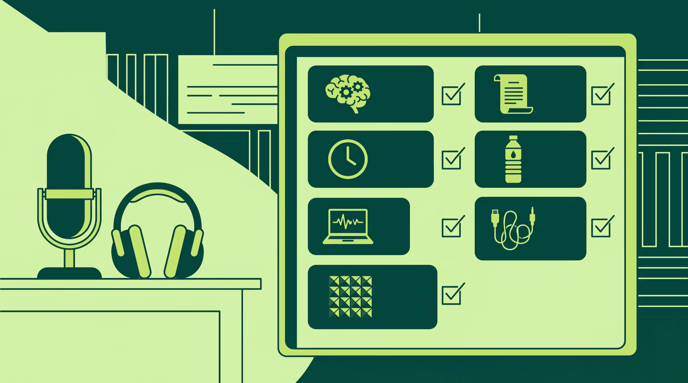 Comment préparer sa première session en studio podcast ? La checklist complète